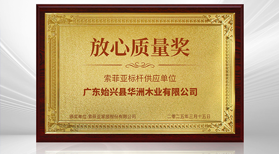 《3?15 消費(fèi)維權(quán)打假論壇》——華洲木業(yè)榮獲 “放心質(zhì)量獎(jiǎng)”